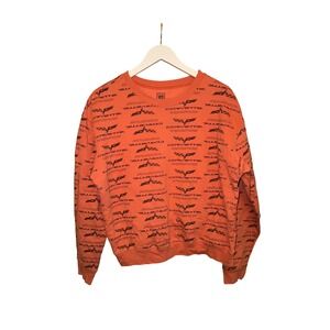 Corvette All Over Print Sweatshirt GM Licensed Orange XL